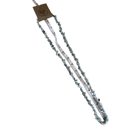 Vintage Aquamarine Gemstone Chip Strand Necklace - Picture 4 of 5